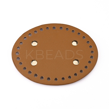 PU Leather Oval Bag Bottom FIND-WH0056-02A-1
