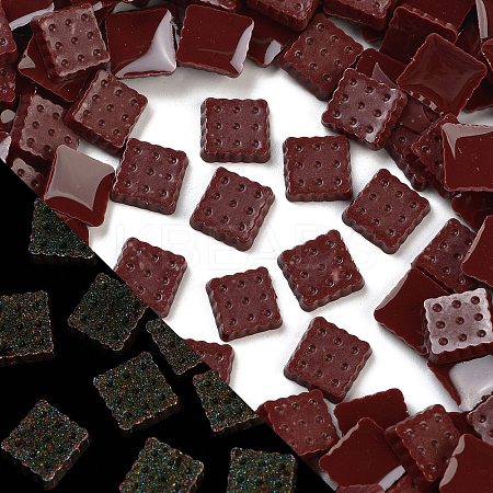 Luminous Resin Imitation Chocolate Decoden Cabochons RESI-K036-28A-02-1