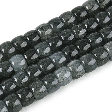 Baking Paint Crackle Glass Beads Strands DGLA-N019-02A-09-1