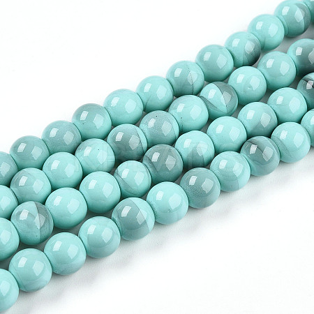 Baking Paint Glass Beads X1-DGLA-N013-8mm-04-1