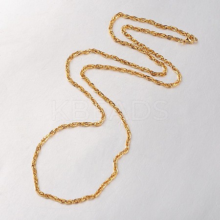 Boy's 304 Stainless Steel Long Double Link Chain Necklaces STAS-L127-11G-1