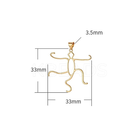 Brass Pendants Cabochon Setting PW-WG77390-04-1