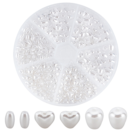 300Pcs 3 Style Resin Beads RESI-CA0001-15-1