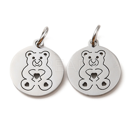Non-Tarnish 304 Stainless Steel Charms STAS-D050-07P-08-1