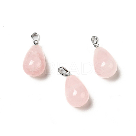 Natural Rose Quartz Pendants G-I332-05P-13-1