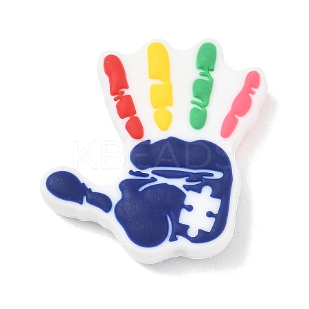 Autism Theme Silicone Beads SL-CBAF318-D04-1