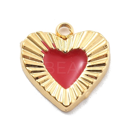 304 Stainless Steel Enamel Charms RESI-R155-018G-1