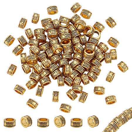 100Pcs Tibetan Style Alloy European Beads DIY-PH0023-44B-1
