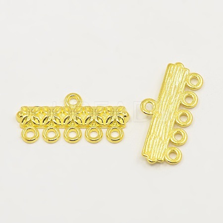 Tibetan Style Alloy Rectangle Links K08QY011-1
