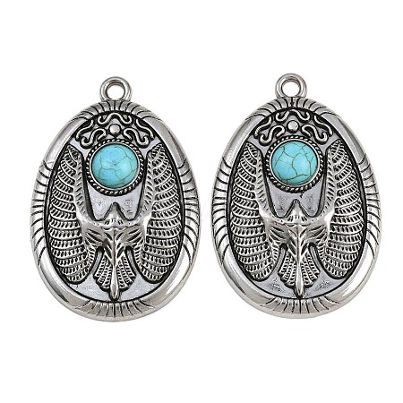Tibetan Style Alloy Pendants AL-CBA2376-07AS-1