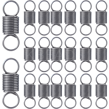20Pcs Stainless Steel Coil Cord Ends STAS-FH0002-39-1