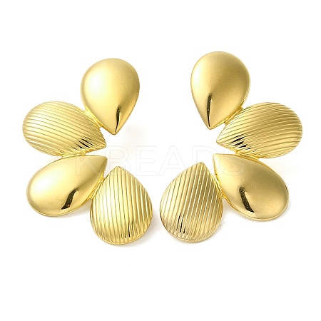 304 Stainless Steel Stud Earrings for Women LS-EJEW-U001-01G-03-1
