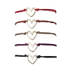 Brass Braided Bead Bracelets BJEW-JB12721-3