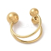 Ion Plating(IP) 304 Stainless Steel Round Cuff Rings for Women RJEW-G315-05G-3