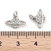 Brass with Cubic Zirconia Pendants KK-P271-31P-3