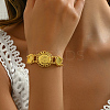 Elegant Brass Hollow Carved Gold Coin Ladies Link Chain Bracelets for Women OG3439-2-1