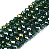 Electroplate Glass Beads Strands EGLA-A034-T4mm-B28-4