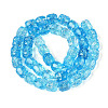 Transparent Crackle Glass Beads Strands GLAA-Q108-04A-03-2
