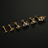 316L Surgical Stainless Steel Clear Cubic Zirconia Threadless Labrets WG1AA8E-34-3