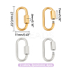 Unicraftale 4Pcs 2 Colors 304 Stainless Steel Screw Carabiner Lock Charms STAS-UN0047-25-3