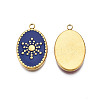 304 Stainless Steel Enamel Pendants STAS-N092-157A-1