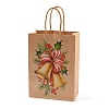 Christmas Theme Printed Kraft Paper Bags with Handles ABAG-M008-08C-1