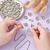50Pcs 5 Styles Plastic with Resin Rhinestone Pendants KY-CJ0001-94-3
