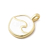 Brass Enamel Pendants KK-P338-27G-02-2