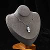 304 Stainless Steel Polymer Clay Rhinestone Rctangle Pendant Necklaces NJEW-U023-02P-3