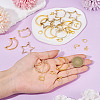 30Pcs 6 Styles Zinc Alloy Open Back Bezel Pendants FIND-TA0009-54-6