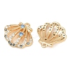 Brass Micro Pave Cubic Zirconia Charms KK-F906-13G-2