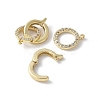 Brass Micro Pave Clear Cubic Zirconia Fold Over Clasps KK-D324-04G-3