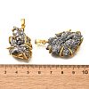 Electroplated Natural Druzy Agate Pendants G-K338-45G-07-3