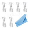6Pcs 925 Sterling Silver Pendant Bails STER-DC0001-36-1