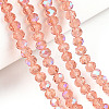 Electroplate Glass Beads Strands EGLA-A034-T3mm-L24-4