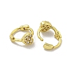 Brass Micro Pave Cubic Zirconia Hoop Earring EJEW-C088-01F-G-2