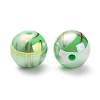UV Plating Rainbow Iridescent Acrylic Beads PACR-E001-02A-3