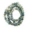Natural Moss Agate Beads Strands X-GSR4mmC001-2