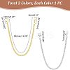 2Pcs 2 Style Iron Clip Pocket Watch Chain DIY-UN0003-62-3