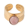 Oval Natural Rhodonite Finger Rings RJEW-Z057-12G-08-2