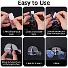 Transparent PET Wall-mounted glasses Storage Rack AJEW-WH0481-731-3