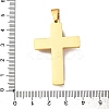 304 Stainless Steel Religion Jesus Cross Pendants STAS-F323-07G-3