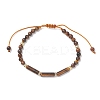Natural Gemstone Beads Braided Bead Bracelets for Women BJEW-JB13221-3