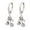 316 Surgical Stainless Cherry Hoop Earrings EJEW-C160-11A-2