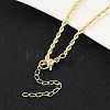 Brass Twist Rope Chains Necklace for Women X-NJEW-P265-15G-2