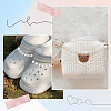2Pcs 2 Style Imitation Pearl & Alloy Shoe Chains FIND-SC0004-66-5