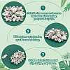 1 Pair Flower Alloy Glass Rhinestone Shoe Decorations FIND-FG0003-37-4