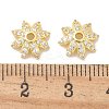Rack Plating Brass Micro Pave Cubic Zirconia Bead Caps KK-K293-23C-G-2