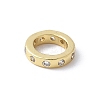 Brass Micro Pave Cubic Zirconia European Beads KK-K399-14G-01-1