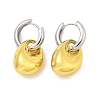 Nuggets Brass Hoop Earrings for Women EJEW-U057-06B-03GP-4